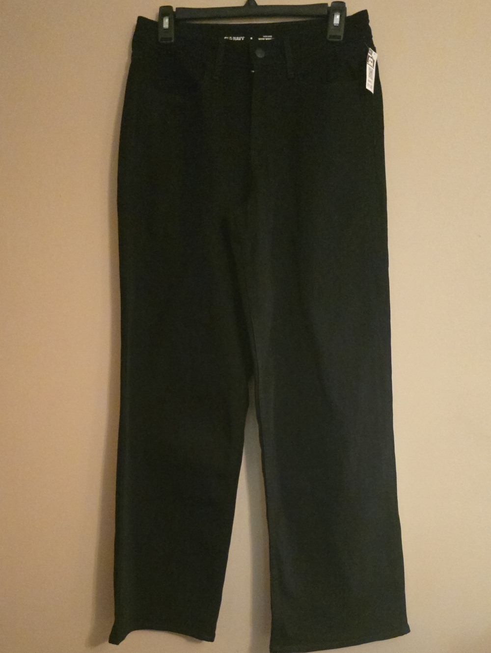 New Old Navy Women's Size 8 High-rise Wow Wide Leg Black Denim Jeans